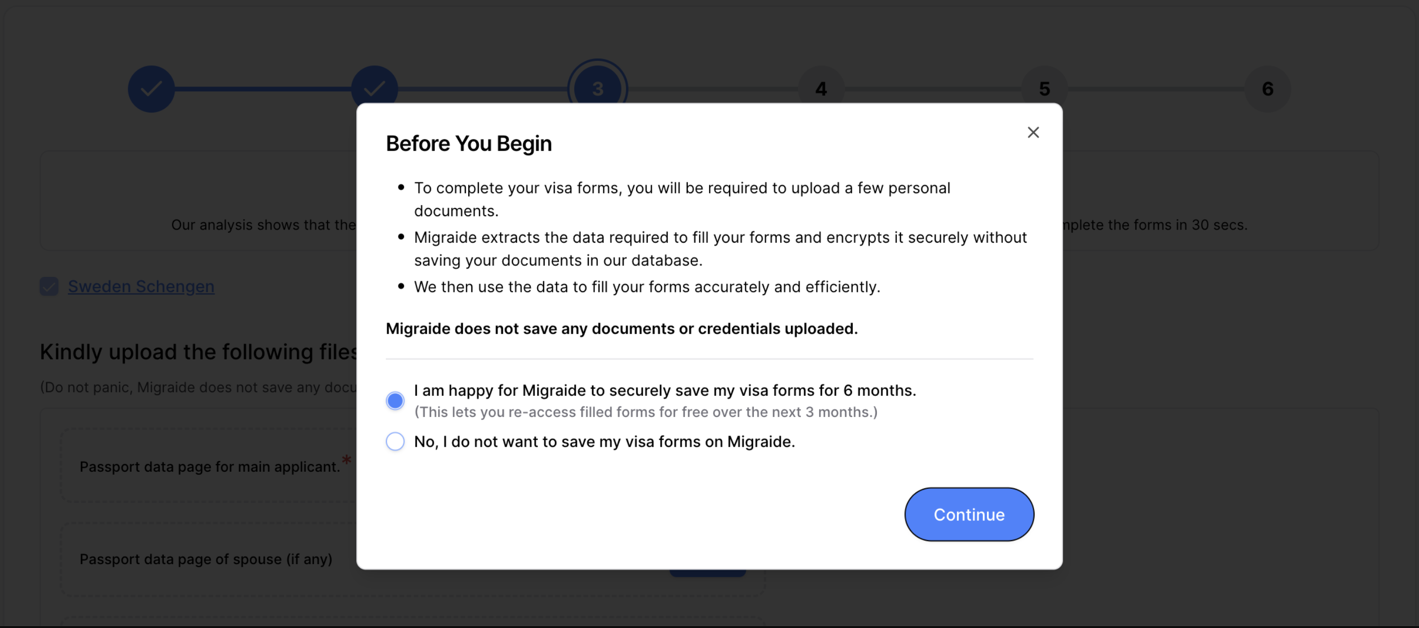 Individual user interface for Migraide
